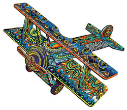 Galeria - zdjęcie nr. 3 - Puzzle 112 drewniane kolorowe Dwupłatowiec