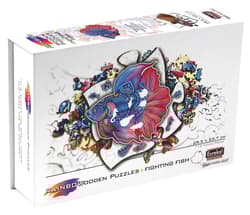 Puzzle 112 drewniane kolorowe Ryba