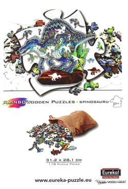 Galeria - zdjęcie nr. 3 - Puzzle 118 drewniane kolorowe Spinozaur