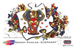 Galeria - zdjęcie nr. 2 - Puzzle 120 drewniane kolorowe Słoń