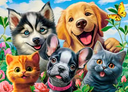 Galeria - zdjęcie nr. 2 - Puzzle 120 Pets Selfie B-13609-1