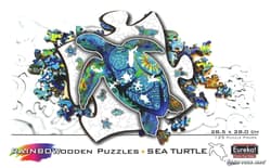 Galeria - zdjęcie nr. 5 - Puzzle 125 drewniane kolorowe Żółw Morski