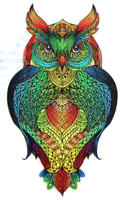 Galeria - zdjęcie nr. 2 - Puzzle 137 drewniane kolorowe Sowa