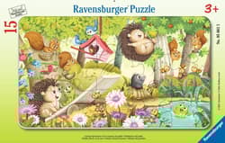 Puzzle 15 Garden Animal Getaway Frame