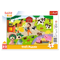 Puzzle 15 ramkowe Urocze Bobaski 3