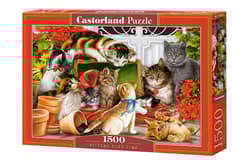 Puzzle 1500 Czas na zabawę kociąt C-151639-2