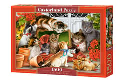 Puzzle 1500 Czas na zabawę kociąt C-151639-2