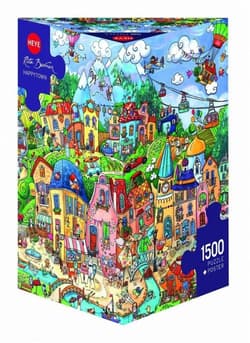 Puzzle 1500 Szczęśliwe miasto (Puzzle+plakat)
