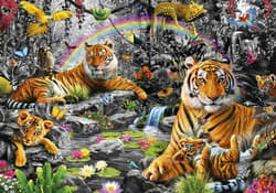Galeria - zdjęcie nr. 2 - Puzzle 1500 Tygrysy w dżungli 111659