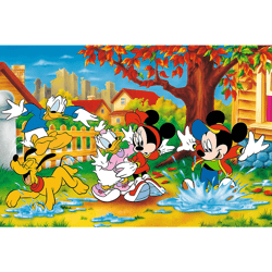Galeria - zdjęcie nr. 2 - Puzzle 160 40-lecie Trefl  Zabawa w kałużach Disney Mickey Mouse and Friends 40055