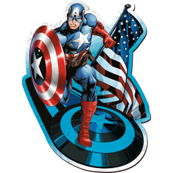 Galeria - zdjęcie nr. 2 - Puzzle 160 drewniane konturowe  Nieustraszony Kapitan Ameryka 20194