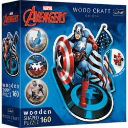 Puzzle 160 drewniane konturowe  Nieustraszony Kapitan Ameryka 20194