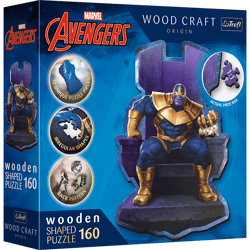 Puzzle 160 drewniane konturowe Thanos na Tronie 20184