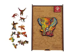 Galeria - zdjęcie nr. 3 - Puzzle 180 drewniane A3 Słonie
