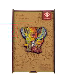 Puzzle 180 drewniane A3 Słonie