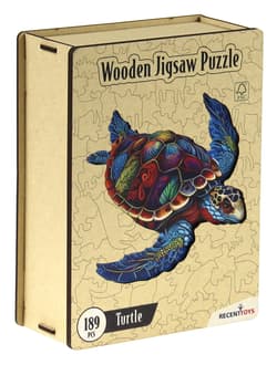 Puzzle 189 drewniane kolorowe Żółw