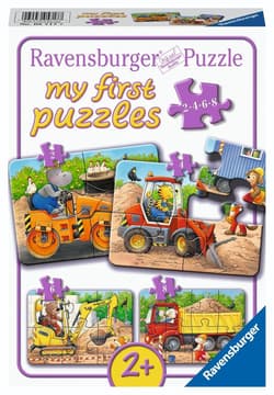 Puzzle 2/4/6/8 Construction Site Animals