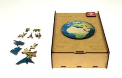 Galeria - zdjęcie nr. 3 - Puzzle 200 drewniane A3 Glob