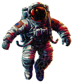 Galeria - zdjęcie nr. 3 - Puzzle 200 drewniane kolorowe Astronauta