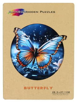 Galeria - zdjęcie nr. 2 - Puzzle 200 drewniane kolorowe Motyl