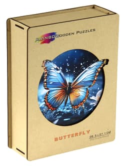 Puzzle 200 drewniane kolorowe Motyl