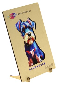 Galeria - zdjęcie nr. 5 - Puzzle 200 drewniane kolorowe Pies Sznaucer