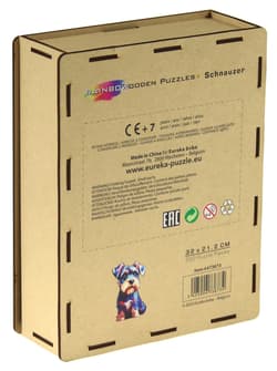 Galeria - zdjęcie nr. 4 - Puzzle 200 drewniane kolorowe Pies Sznaucer