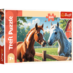 Puzzle 200 Konie na polanie 13328