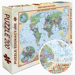 Galeria - zdjęcie nr. 4 - Puzzle 200 Świat polityczny mapa