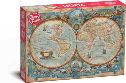 Puzzle 2000 CherryPazzi Great Discoveries World Map 50125