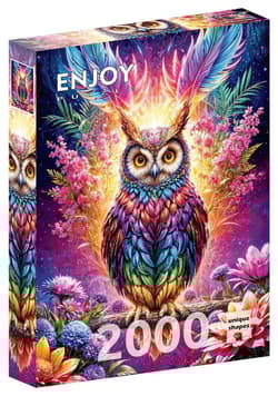 Puzzle 2000 Kolorowa sowa