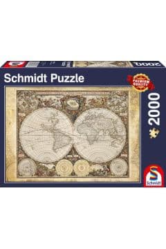 Puzzle 2000 PQ Historyczna mapa świata 105006