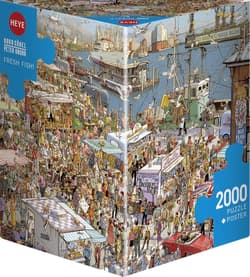 Puzzle 2000 Targ rybny (Puzzle+plakat)