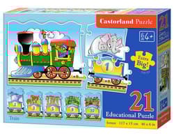 Puzzle 21 maxi Pociąg i cyferki