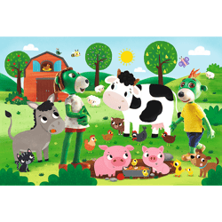 Galeria - zdjęcie nr. 2 - Puzzle 24 maxi Rodzina Treflików na wsi 14361