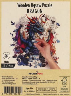 Galeria - zdjęcie nr. 3 - Puzzle 287 drewniane kolorowe Smok