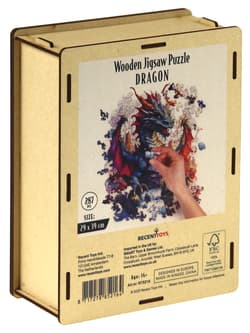 Galeria - zdjęcie nr. 2 - Puzzle 287 drewniane kolorowe Smok