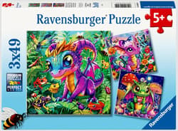Puzzle 2D 3x49 Smocze maluchy