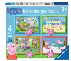 Puzzle 2D 4w1 Świnka Peppa Pory roku