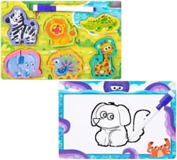 Puzzle 2w1 drewno i tablica