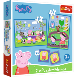 Puzzle 2w1 + memos Radosne chwile ze Świnką Peppą 93331
