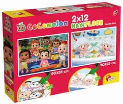 Puzzle 2x12 dwustronne  maxi Czas coś zbudować Cocomelon 304-91133