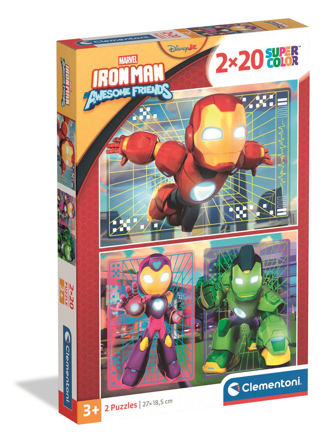Puzzle 2x20 Super kolor Iron Man and His Awesome friends 24828