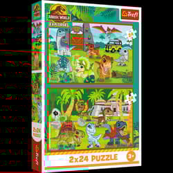 Puzzle 2x24 Małe dinozaury Universal Jurassic World 34437
