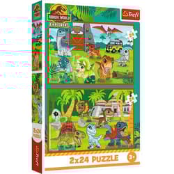 Puzzle 2x24 Małe dinozaury Universal Jurassic World 34437