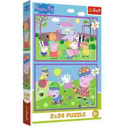 Puzzle 2x24 Peppa na placu zabaw  Peppa Pig 34435