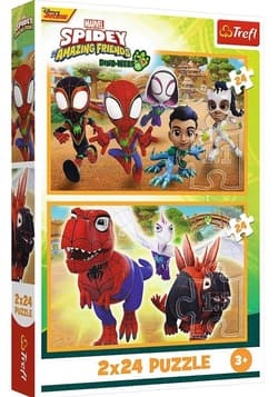 Puzzle 2x24  Spidey i dinozaury 34432