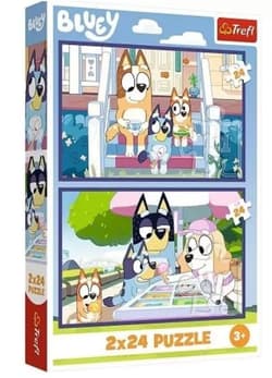 PUZZLE "2x24 - Zabawna Bluey" / BBC Bluey FSC Mix 70% 34446