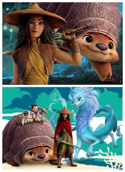 Galeria - zdjęcie nr. 2 - Puzzle 2x25 Raya i ostatni smok drewniane 110524