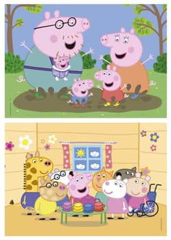 Galeria - zdjęcie nr. 2 - Puzzle 2x48 Świnka Peppa 113787